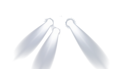 Powerful spotlight ray transparent PNG overlay effect