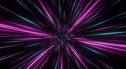 Fototapeta premium Radiant Pink Blue Energy Wave Outburst