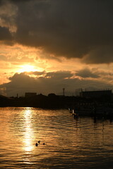 Naklejka premium 港町の朝（新潟県）