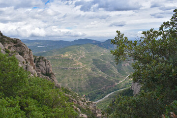 view from Montserrat of Catalunya