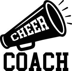  Cheer Coach Megaphone Scalable SVG Vector Graphic with Editable Paths and Layers for Web, UI Design, Digital Art, and Print Applications