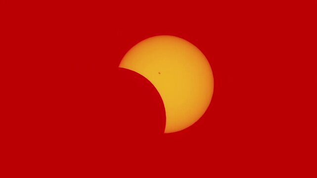 Solar Eclipse 1000mm Telescope Shot with Solar Filter Astrophotography