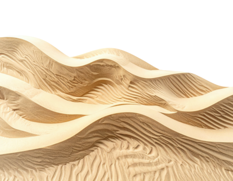 Abstract flowing sand dunes with intricate wind patterns and textures.