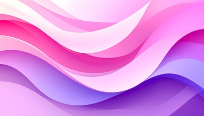 Abstract Waves in Pink and Purple Gradient.