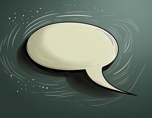 Blank Speech Bubble, Creative Communication Concept