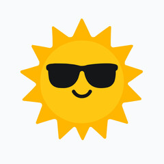 Sun with Sunglasses Vector