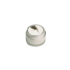 Cosmetic cream jar isolated on transparent background for beauty and skincare product advertising