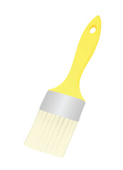 Yellow paint brush. vector illustration	