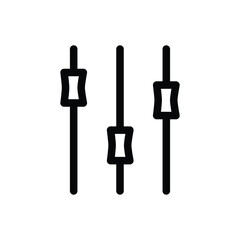 Sound mixer controller outline icon vector design good for web or mobile app
