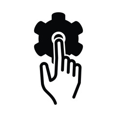 Setting control solid icon vector design good for web or mobile app