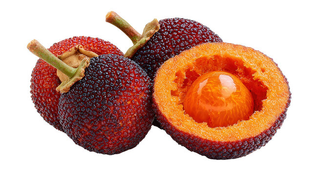 Gac fruit pulp background isolated on a Transparent background, PNG file.