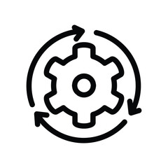 default setting outline icon vector design good for web or mobile app