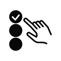 Obraz premium Choose from the List solid icon vector design good for web or mobile app
