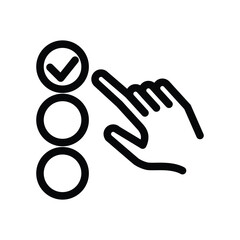 Choose from the List line outline icon vector design good for web or mobile app