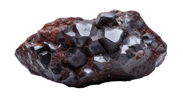 Goethite nugget background isolated on a Transparent background, PNG file.