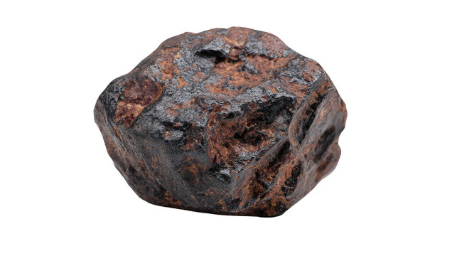 Goethite nugget background isolated on a Transparent background, PNG file.