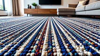 Luxury Woven Area Carpet, Modern Home Decor, Textured Flooring, Interior Design Element, Comfortable Textile, High Quality Rug, Elegant Style.