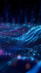 Abstract 3D Illustration of AI and Big Data Analysis