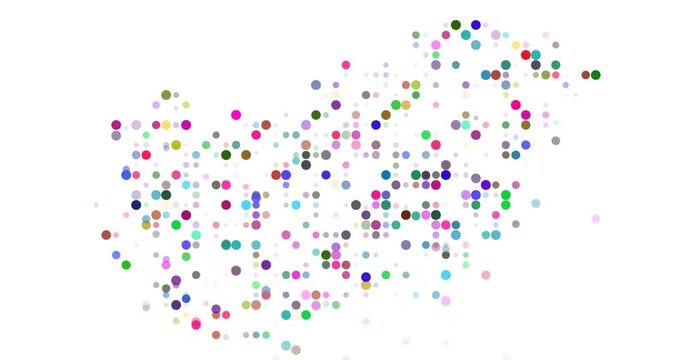 Generative Dots Expansion of Hungary Map Form