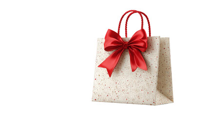Holiday gift bag background isolated on a Transparent background, PNG file.