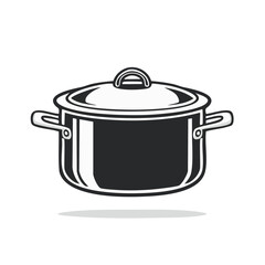 Stylized cooking pot icon a versatile kitchen utensil for various culinary preparations
