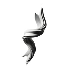 Obraz premium Abstract swirl of white paint on transparent background