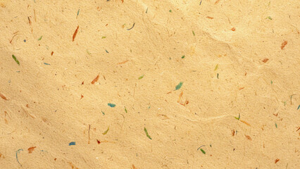 handmade recycled paper background featuring fine fibers and subtle organic inclusions. eco-friendly texture is perfect for sustainable design, stationery mockups, packaging, environmental branding