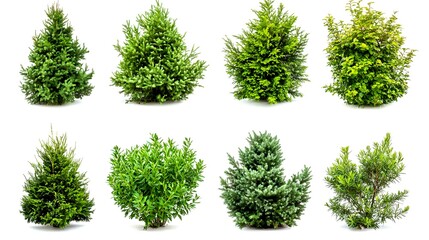 Fototapeta premium various types of healthy green plants, showcasing their diverse shapes and forms, each plant is a vibrant example of natural beauty 
