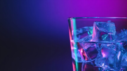 Vibrant Gradient Illumination of Ice-Covered Water