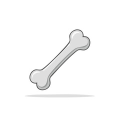 Fototapeta premium Cartoon bone illustration with gray color and shadow