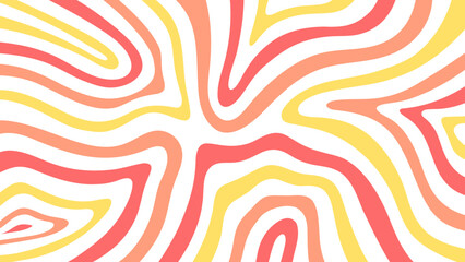 Abstract Swirl Pattern in Yellow, Orange, and Red