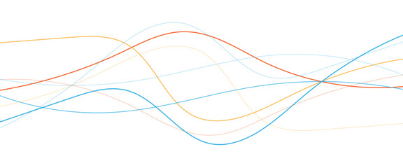 Vector abstract curves flowing wave for banner design