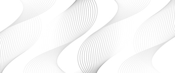 Fototapeta premium Vector modern grey wave curves line for banner design