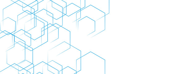 Vector digital futuristic tech hexagonal for background