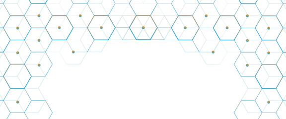 Vector minimal style tech hexagonal for background