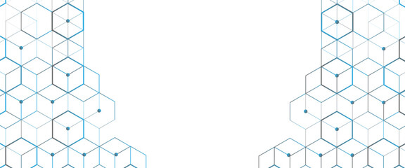 Vector minimal style tech hexagonal for background