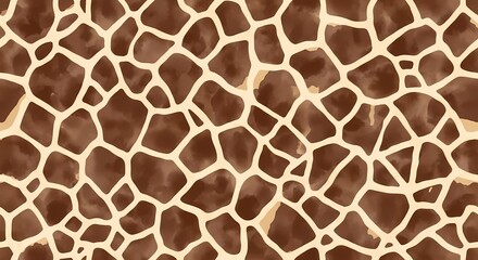 Giraffe Pattern A Seamless Brown and Beige Animal Print Texture for Design and Backgrounds