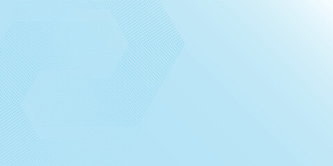 Modern white wavy glowing lines on a blue background. Futuristic digital art hexagon