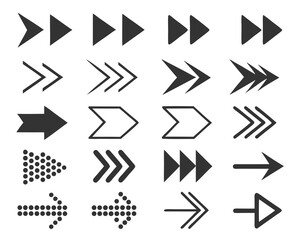 Collection of various arrow icons