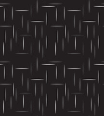 Dark woven abstract seamless pattern of white dashed lines