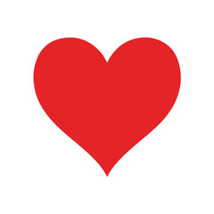 Heart, love, romance or valentine's day red vector icon for apps and websites