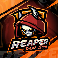 Reaper dark soul esport mascot logo design