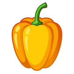 Illustration of a yellow bell pepper, a vibrant and healthy vegetable, perfect for culinary and nutritional themes