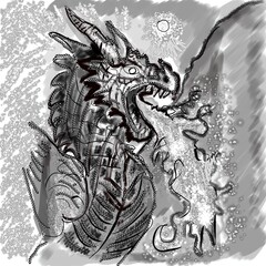 dragon on the wall
