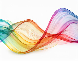 A dynamic graphic with colorful lines that swirl. Design element for technology, science, music or modern concept.