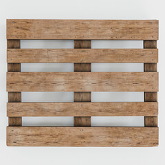 wooden pallet isolated on white background