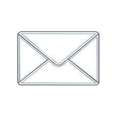 Vector illustration of an envelope icon. Message or email symbol.