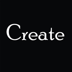 Simple White Create Text on Black