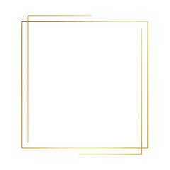 Obraz premium Gold gradient thin line square frame element..