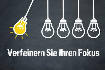 Verfeinern Sie Ihren Fokus	
